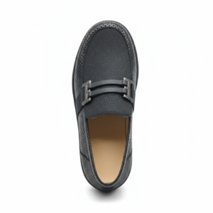 Black Casual Loafers with Buckle