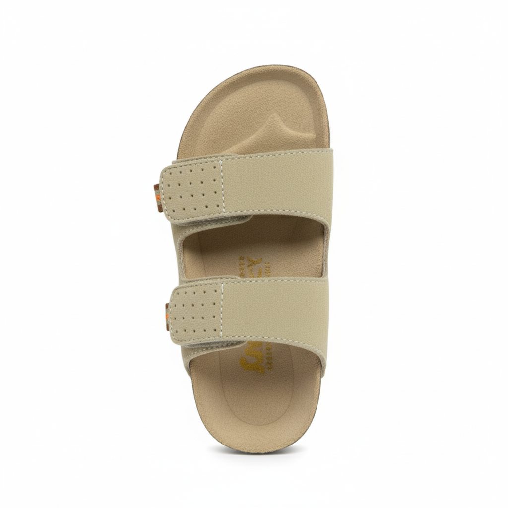 olive greem Kids Sandal with Velcro Straps 2
