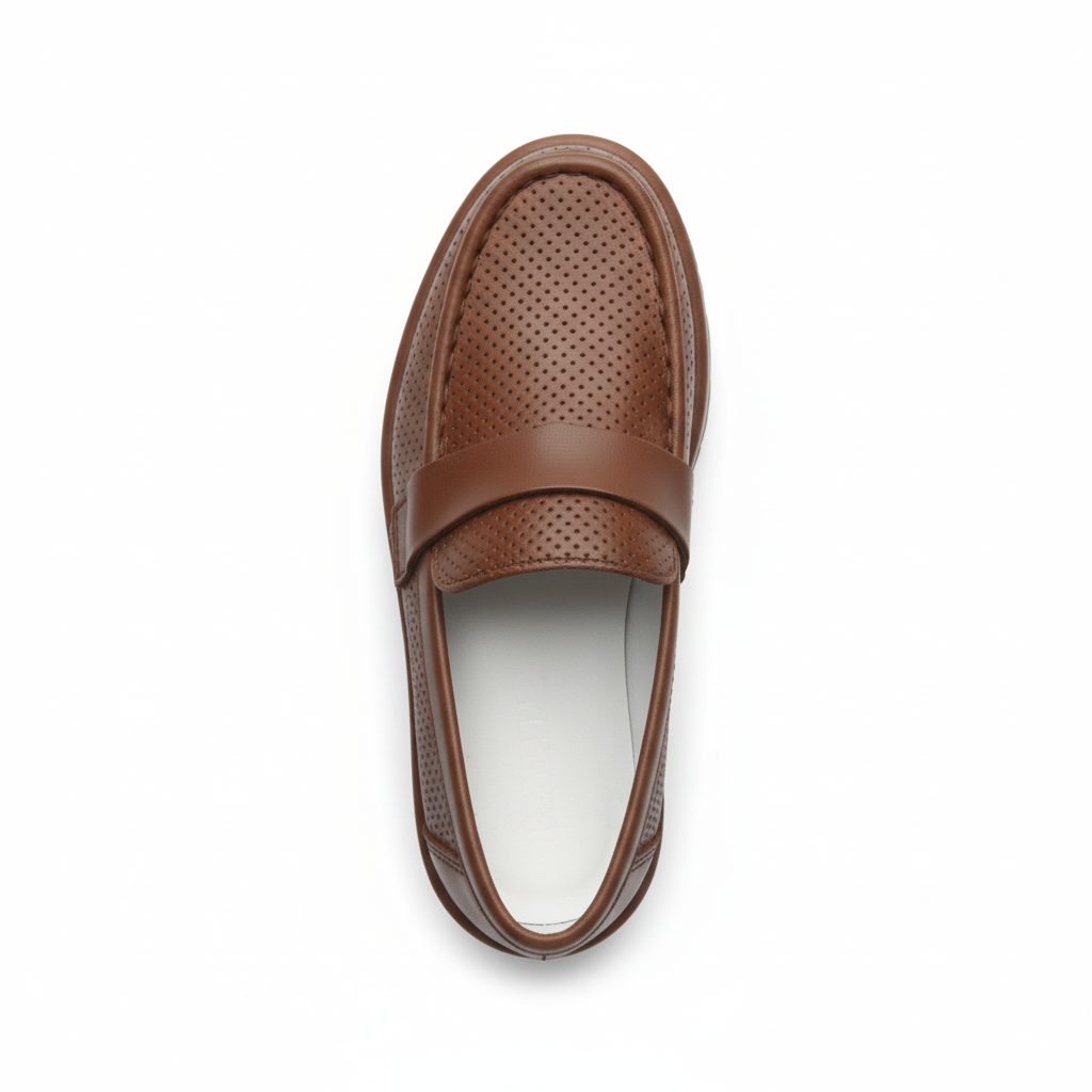 Kids Brown Leather Loafer