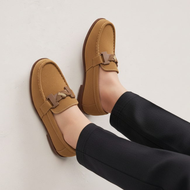 Kids Brown Suede Loafers